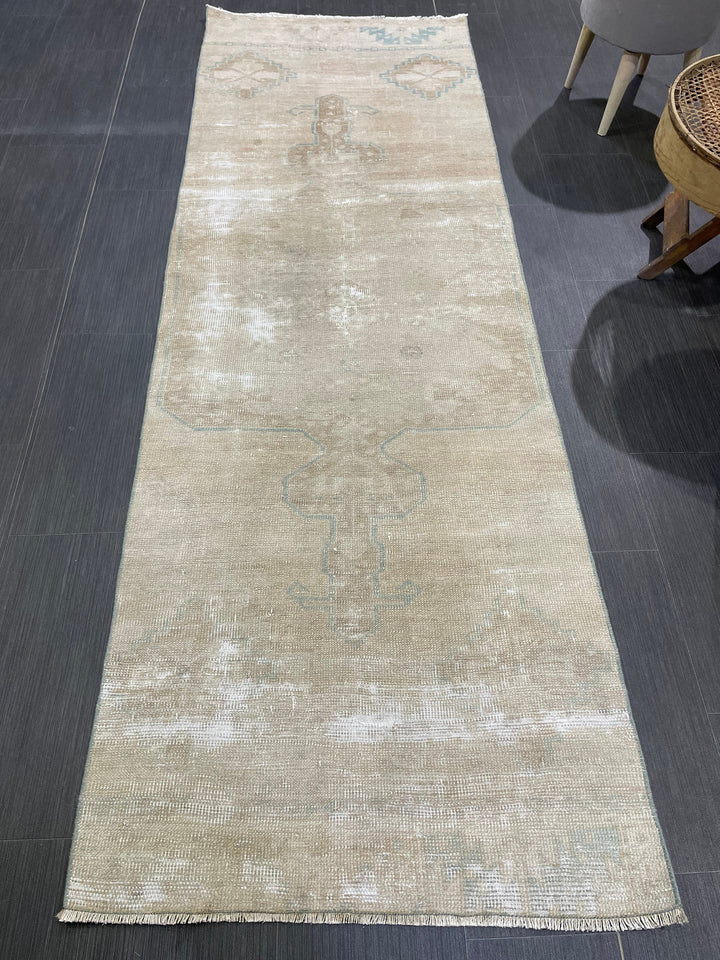 Pink Turkish Runner Rug 2' 8" x 8' 2" Hand-Knotted border