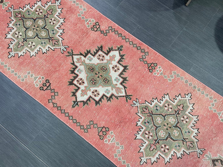 Brown Turkish Runner Rug 2' 8" x 11' 1" Hand-Knotted | No. WR79438