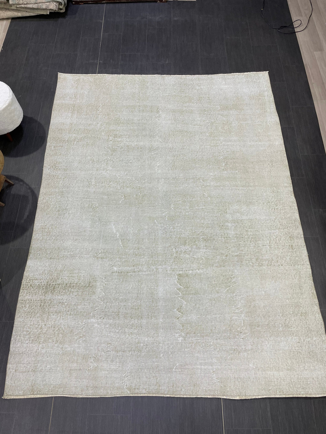 Beige Turkish Runner Rug 6' 4" x 8' 6" Hand-Knotted view