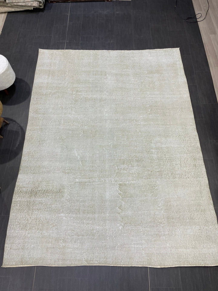 Beige Turkish Runner Rug 6' 4" x 8' 6" Hand-Knotted view