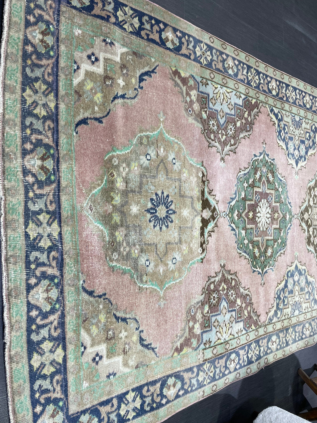 Beige Turkish Runner Rug 4'11" x 11'5" Hand-Knotted view 9