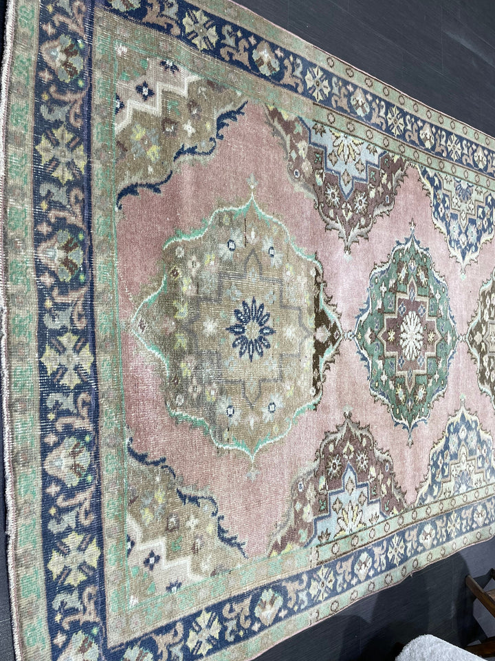 Beige Turkish Runner Rug 4'11" x 11'5" Hand-Knotted view 9