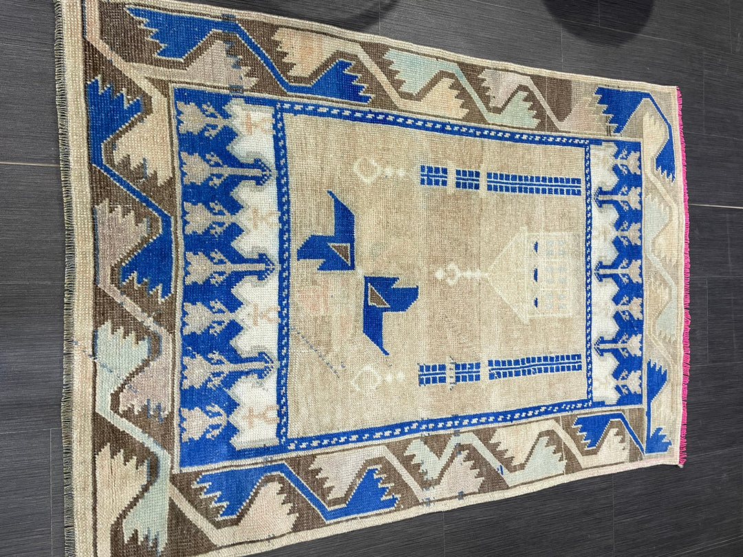 Blue Oushak Rug 3' 4" x 5' - No. WR87484