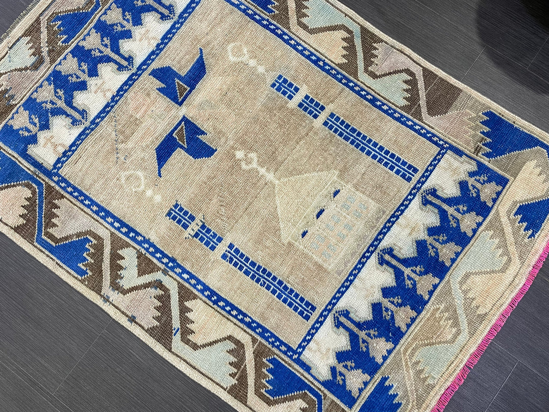 Blue Oushak Rug 3' 4" x 5' - No. WR87484
