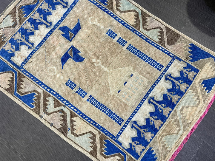 Blue Oushak Rug 3' 4" x 5' - No. WR87484
