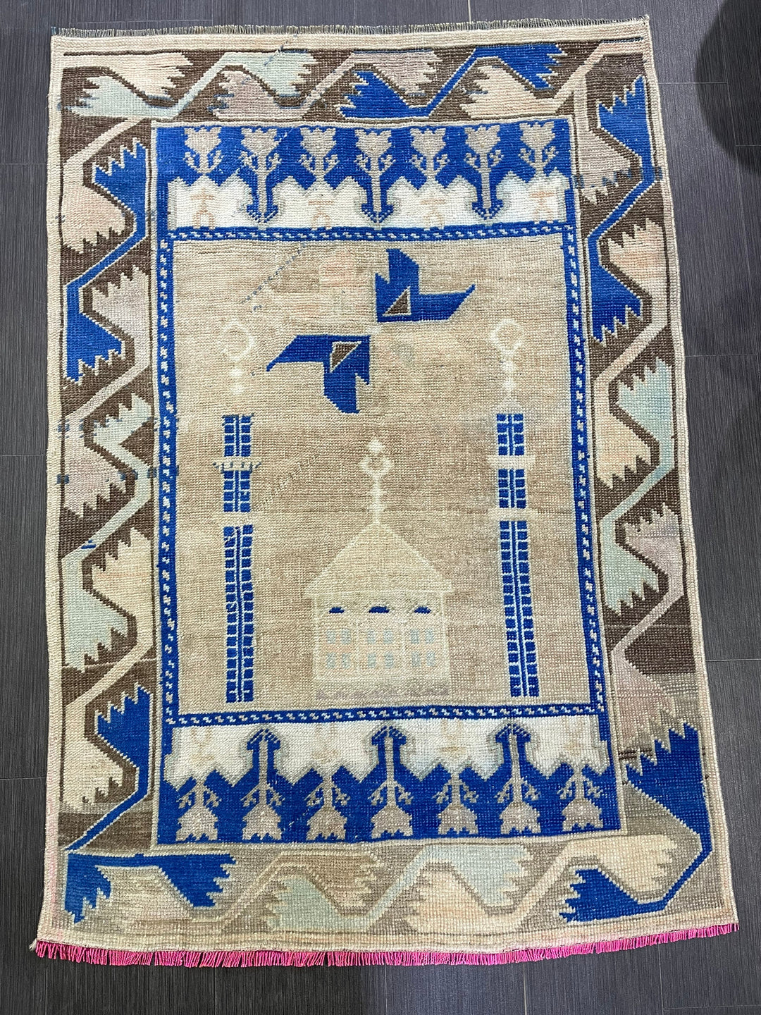 Blue Oushak Rug 3' 4" x 5' - No. WR87484