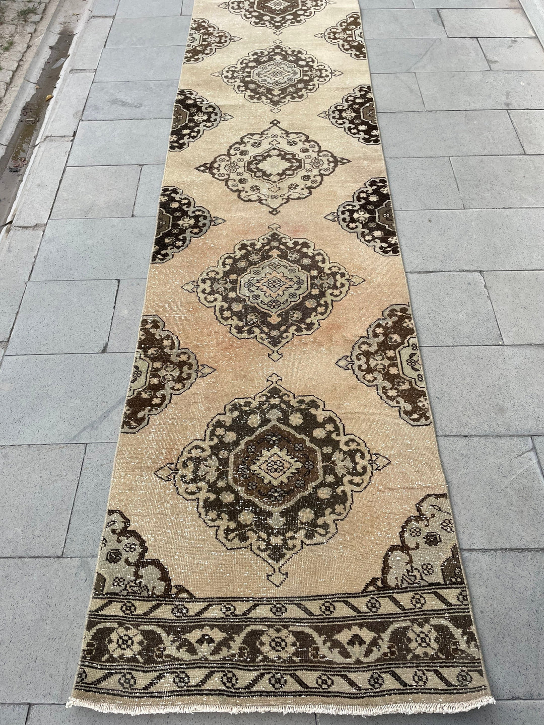 Pink Turkish Runner Rug 2' 10" x 22' 8" Hand-Knotted view 9