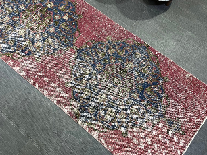 Beige Turkish Runner Rug 2' 9" x 10' 2" Hand-Knotted | No. WR54027
