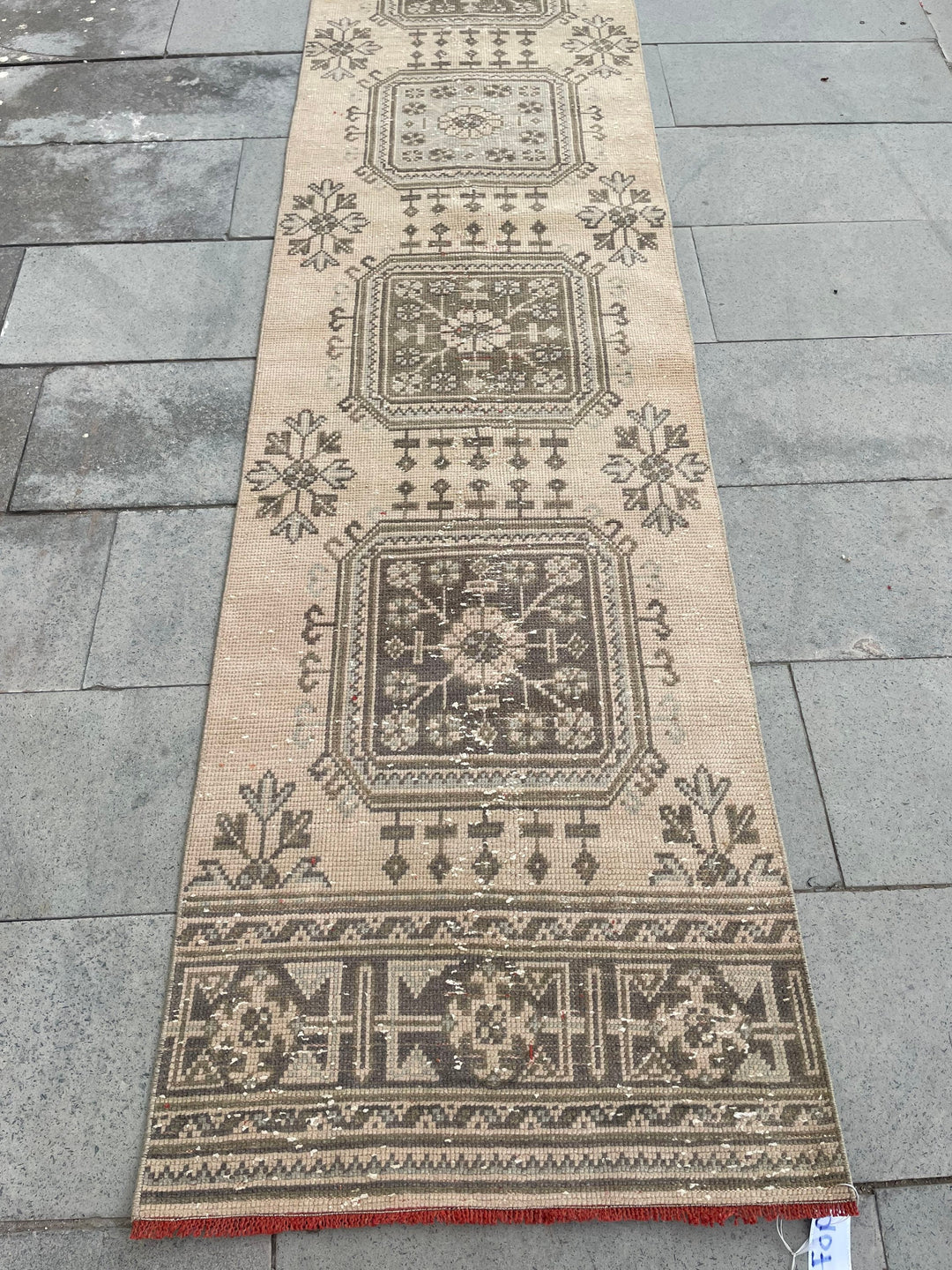Beige Turkish Runner Rug 2' 4" x 21' 4" Hand-Knotted view