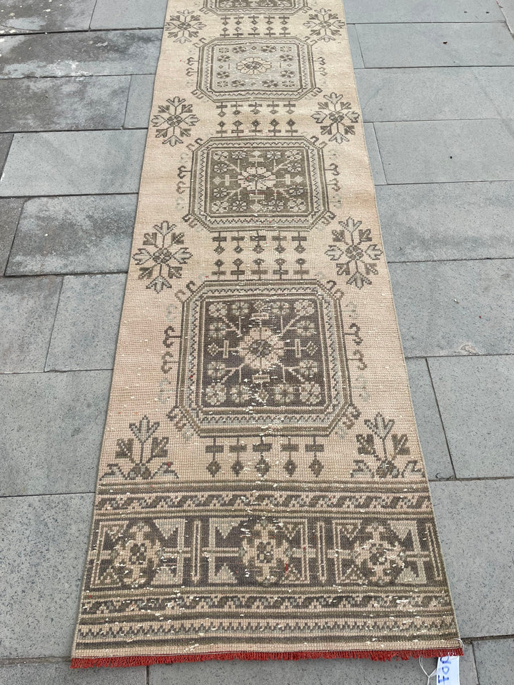 Beige Turkish Runner Rug 2' 4" x 21' 4" Hand-Knotted view