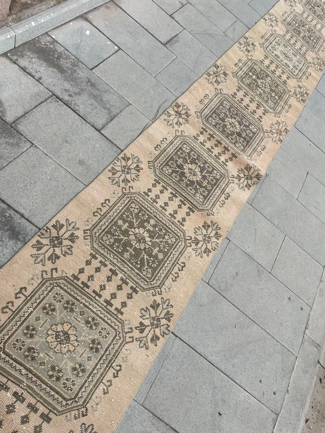 Beige Turkish Runner Rug 2' 4" x 21' 4" Hand-Knotted view 9