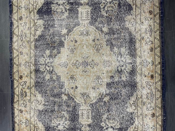 Blue Turkish Oushak Rug 4' 5" x 7' 11" Hand-Knotted | No. WR29019