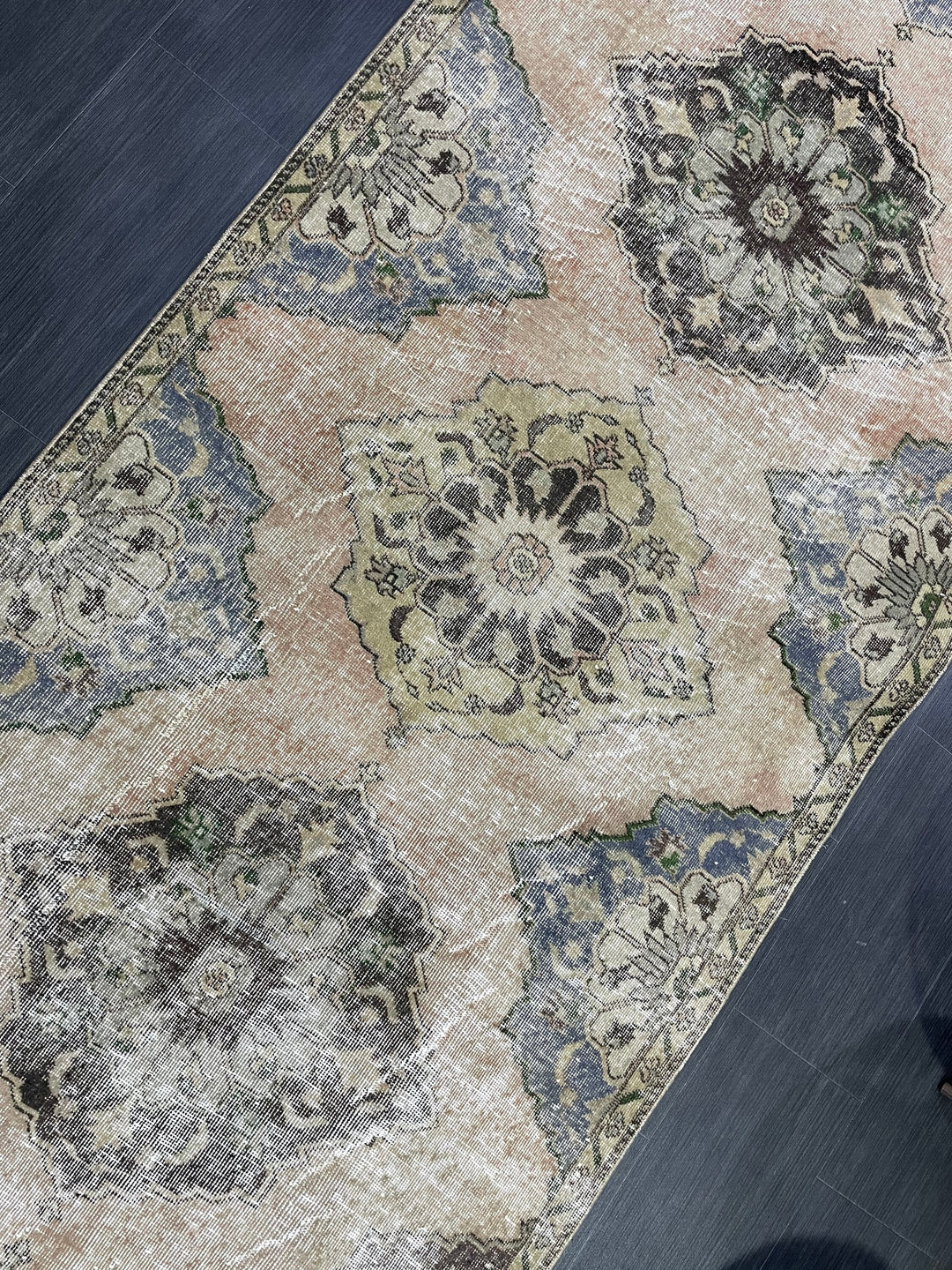 Beige Turkish Runner Rug 3' 9" x 11' 9" Hand-Knotted view 9