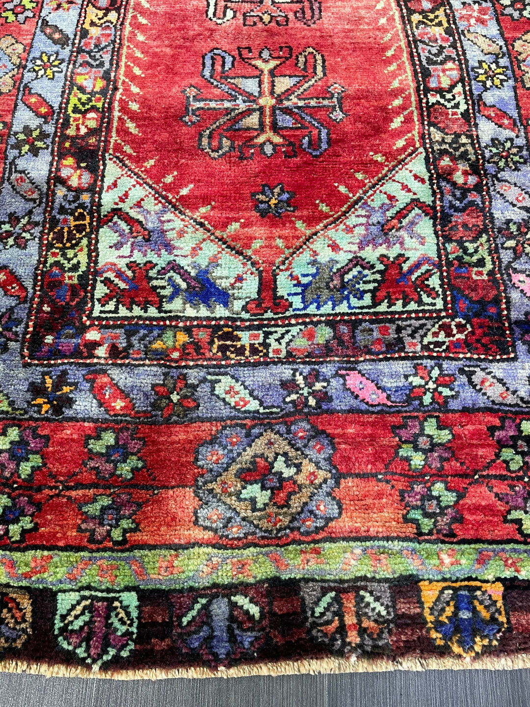 Rust Turkish Oushak Rug 4' 2" x 7' 3" Hand-Knotted texture