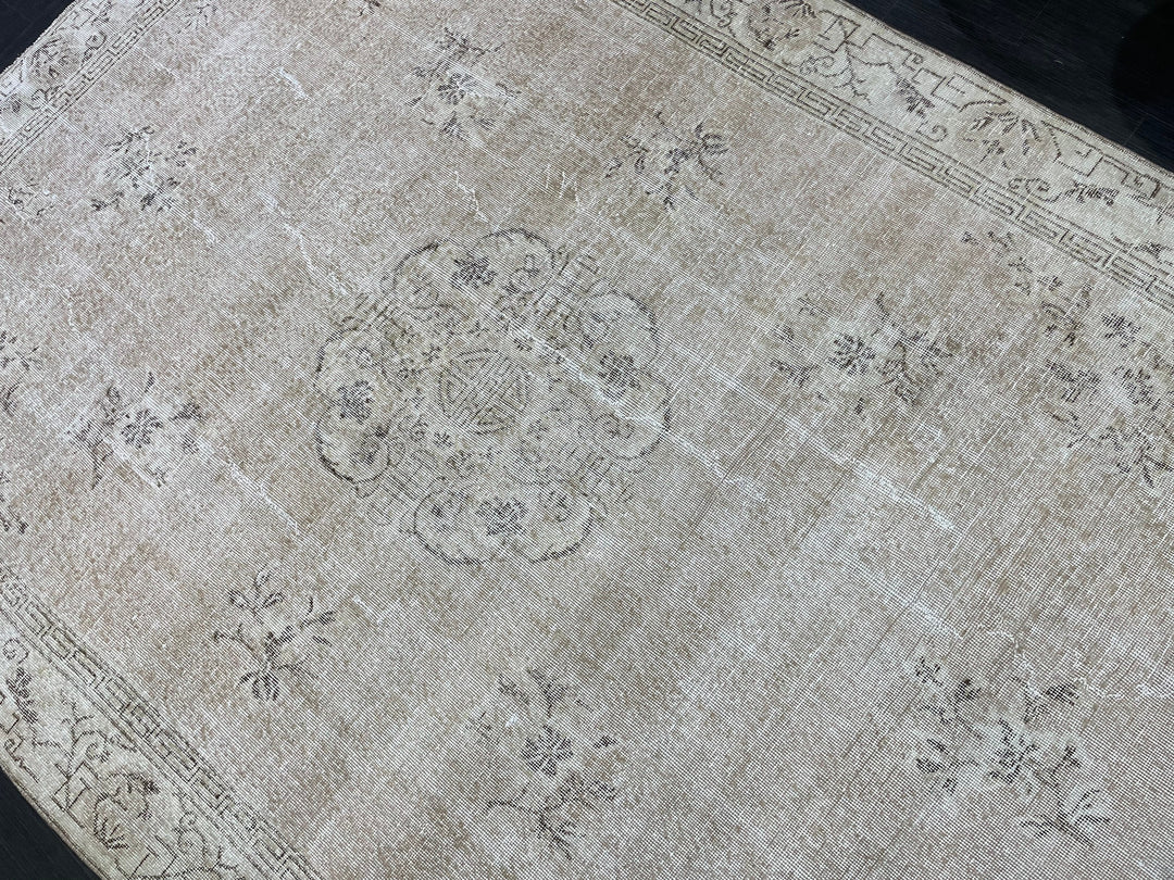 Blue Turkish Vintage Rug 6' 9" x 10' 1" Hand-Knotted | No. WR13674