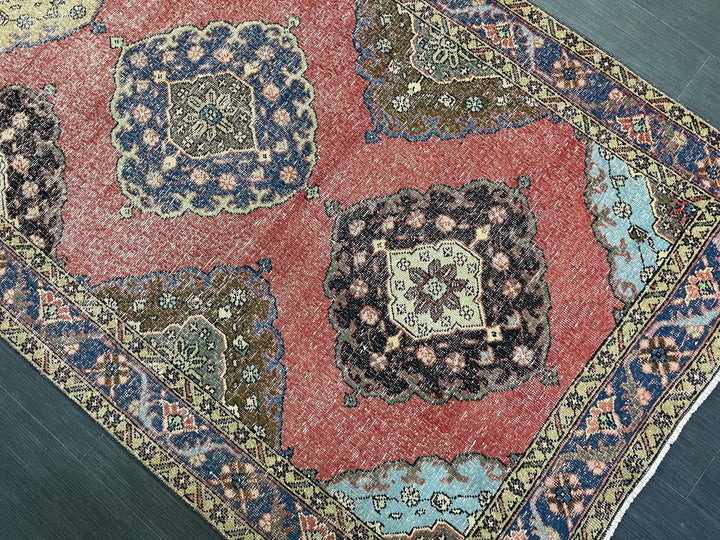 Beige Turkish Runner Rug 4' 9" x 13' 2" Hand-Knotted | No. WR92732