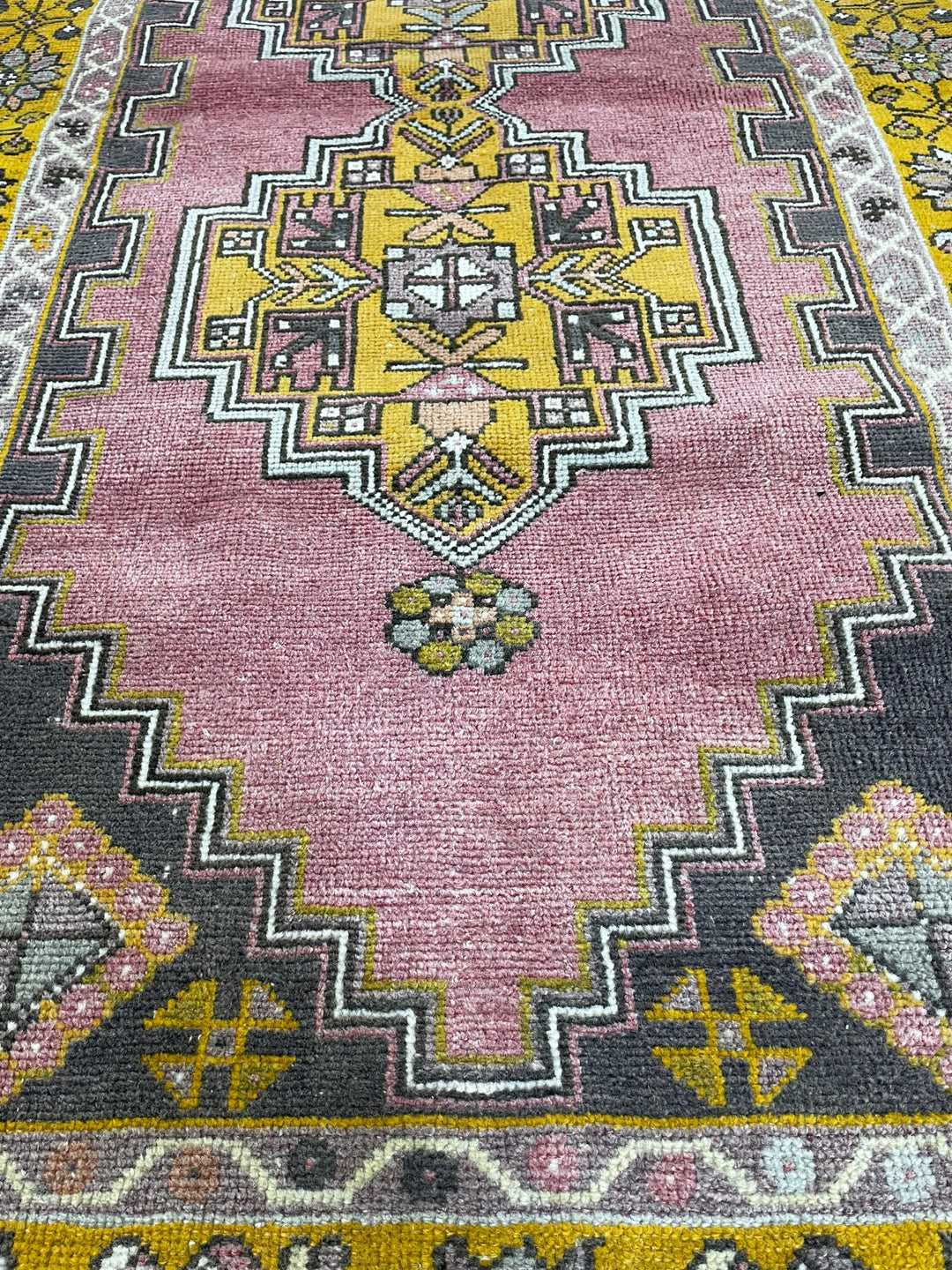 Beige Turkish Runner Rug 3' 7" x 7' 1" Hand-Knotted view 9