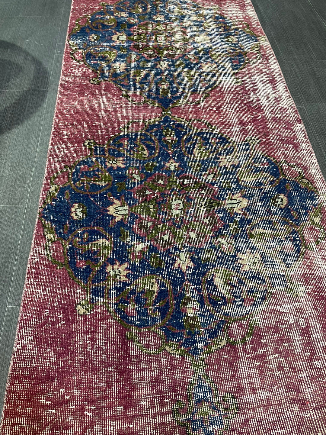 Beige Turkish Runner Rug 2' 9" x 10' 2" Hand-Knotted | No. WR54027