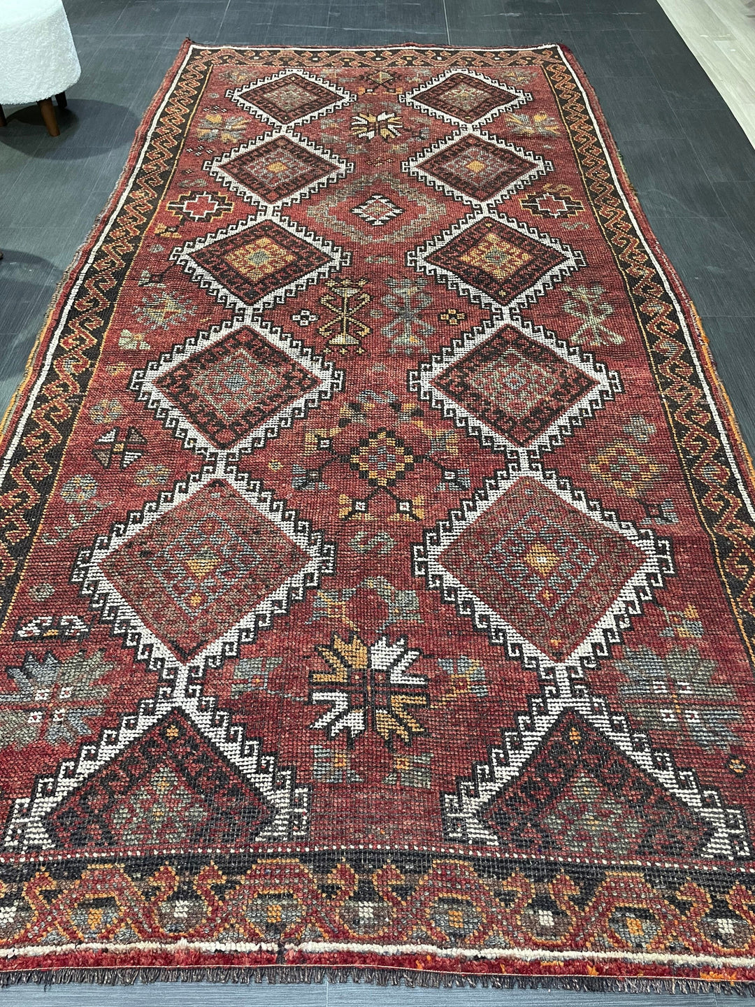 Rust Turkish Runner Rug 5' 3" x 10' 9" Hand-Knotted view