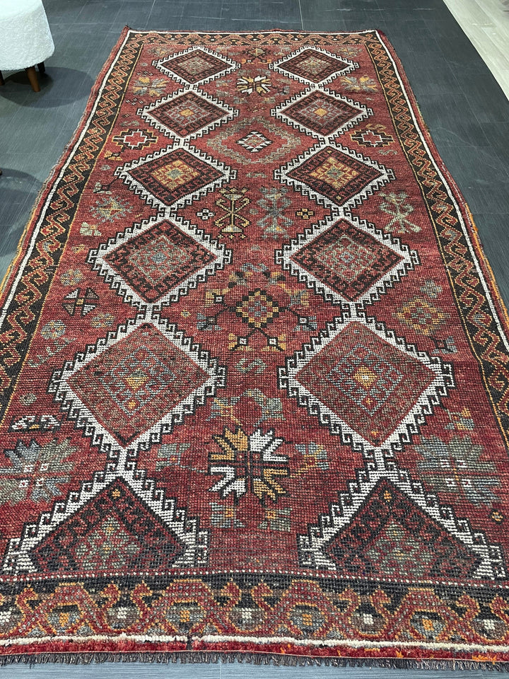 Rust Turkish Runner Rug 5' 3" x 10' 9" Hand-Knotted view
