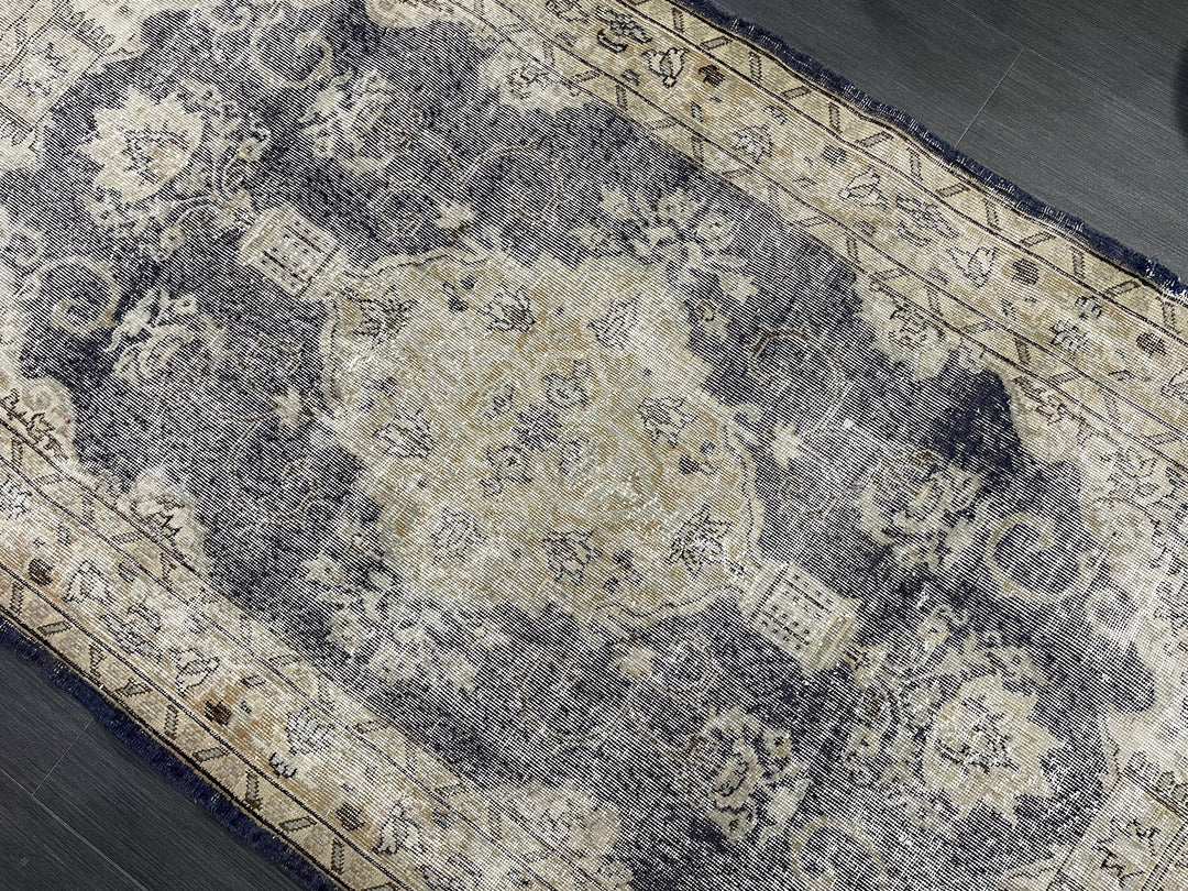 Blue Turkish Oushak Rug 4' 5" x 7' 11" Hand-Knotted | No. WR29019