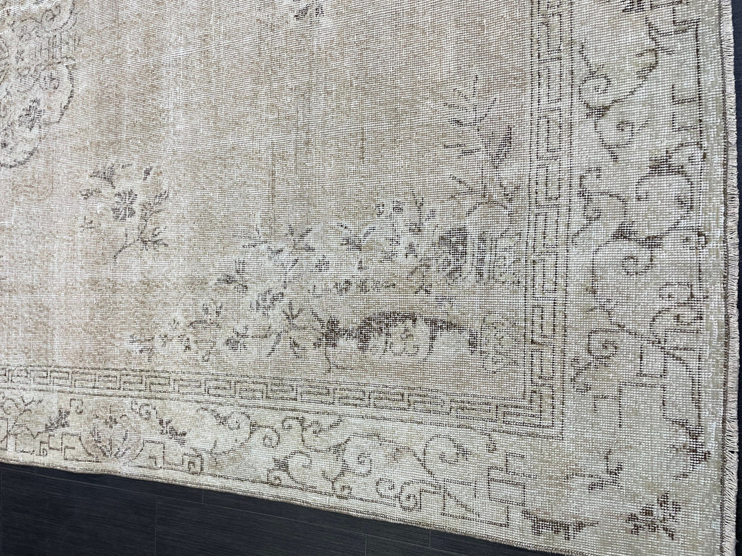 Blue Turkish Vintage Rug 6' 9" x 10' 1" Hand-Knotted | No. WR13674
