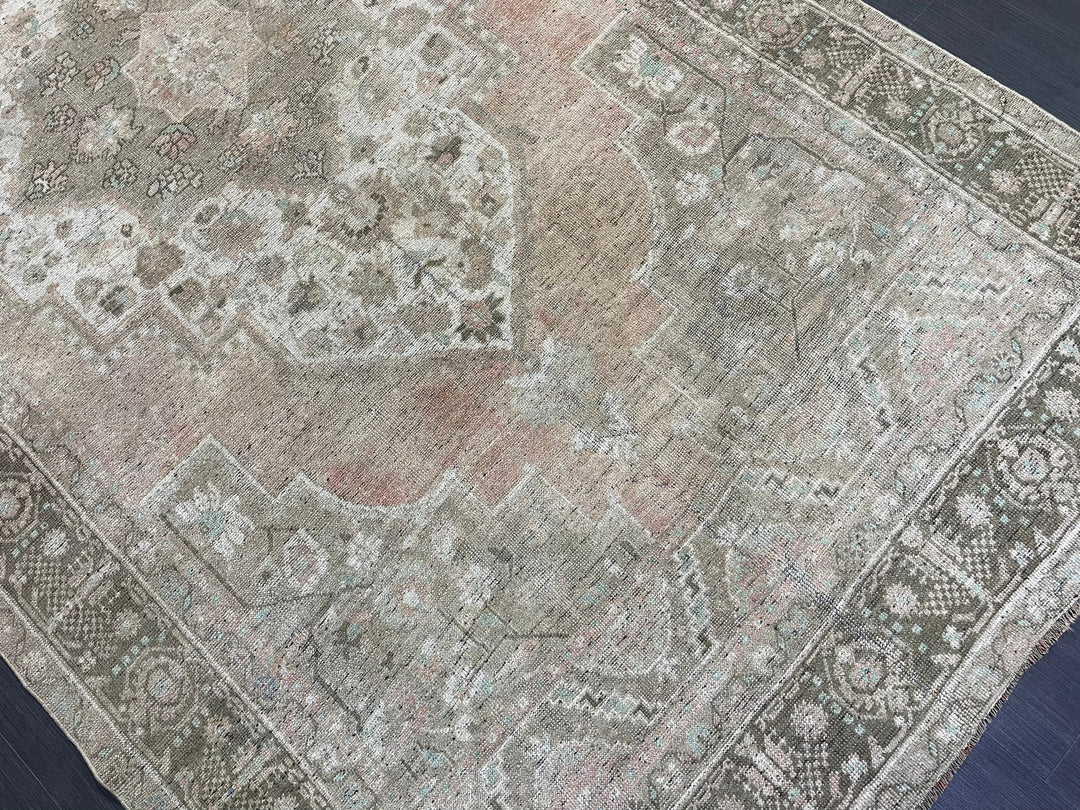 Rust Turkish Oushak Rug 6' 1" x 11' 2" Hand-Knotted view