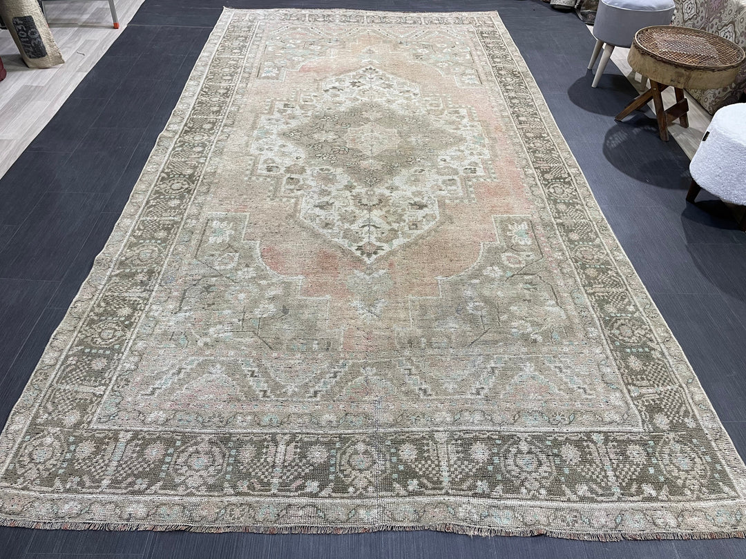 Rust Turkish Oushak Rug 6' 1" x 11' 2" Hand-Knotted view 9