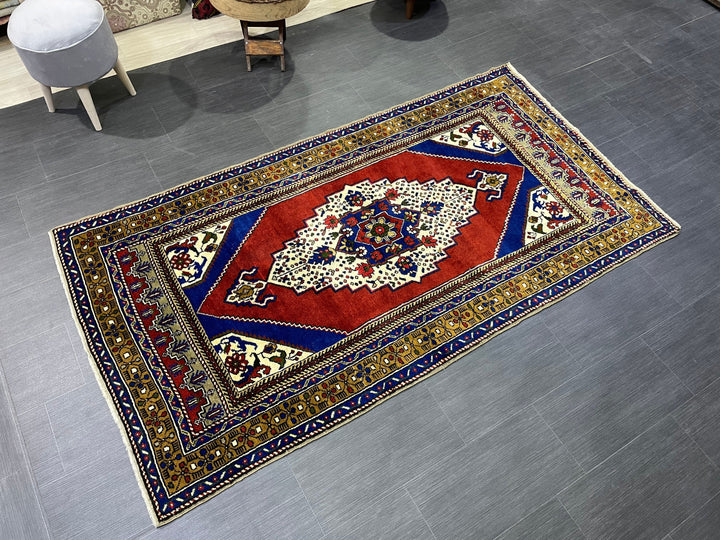 Green Turkish Oushak Rug 3' 10" x 7' 1" Hand-Knotted | No. WR90254