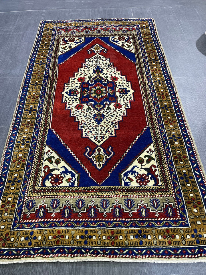 Green Turkish Oushak Rug 3' 10" x 7' 1" Hand-Knotted | No. WR90254