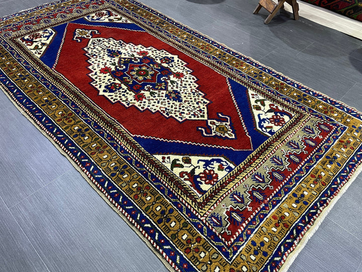 Green Turkish Oushak Rug 3' 10" x 7' 1" Hand-Knotted | No. WR90254