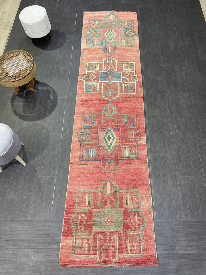 Beige Turkish Runner Rug 2' 8" x 11' 1" Hand-Knotted view