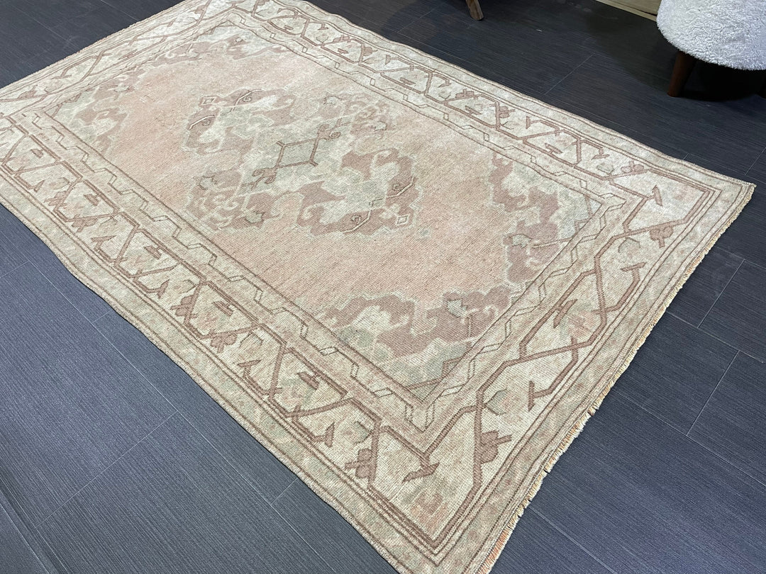Rust Turkish Runner Rug 3' 6" x 5' 6" Hand-Knotted