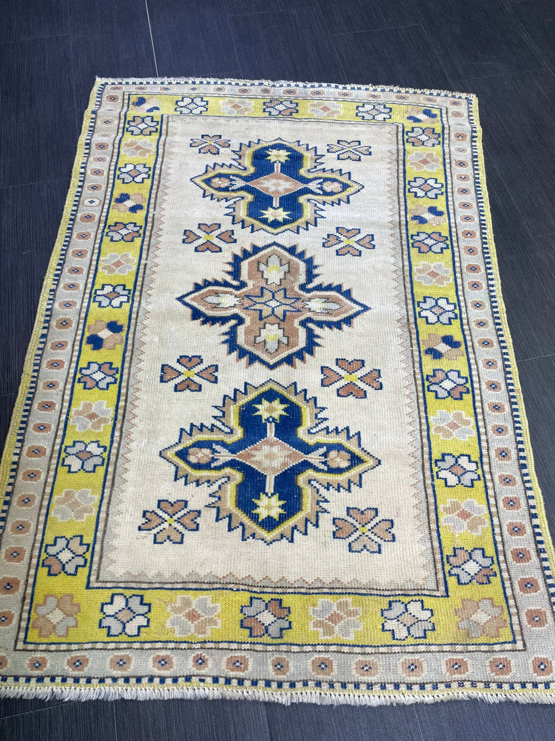 Tan Turkish Oushak Rug 3' x 4' 3" Hand-Knotted view