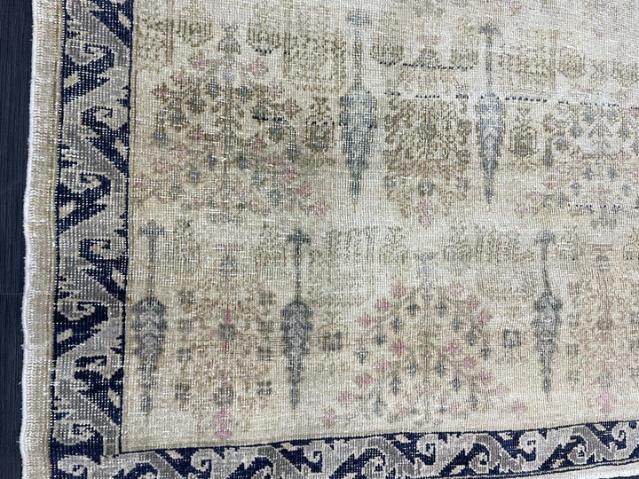 Beige Turkish Oushak Rug 3' 11" x 6' 7" Hand-Knotted view