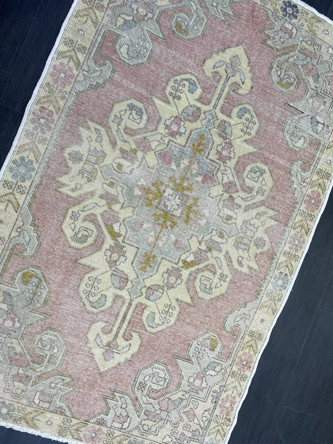 Beige Turkish Oushak Rug 4' 7" x 7' 4" Hand-Knotted view 9