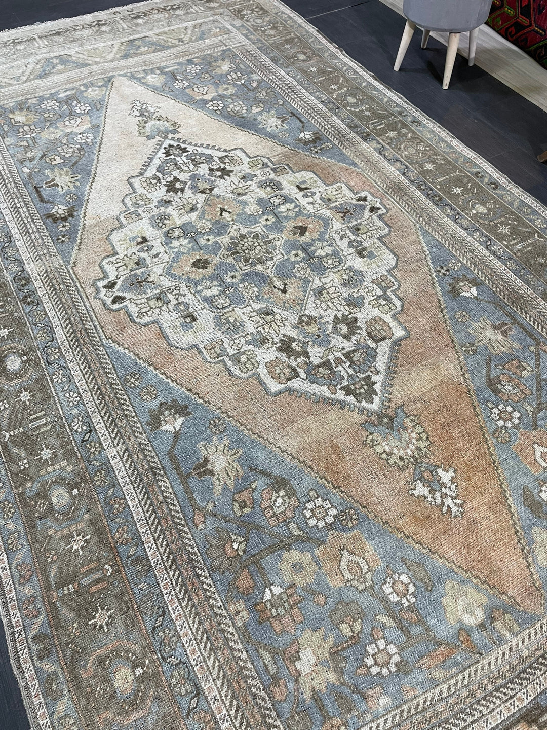 Tan Turkish Oushak Rug 6' 7" x 12' 5" Hand-Knotted view