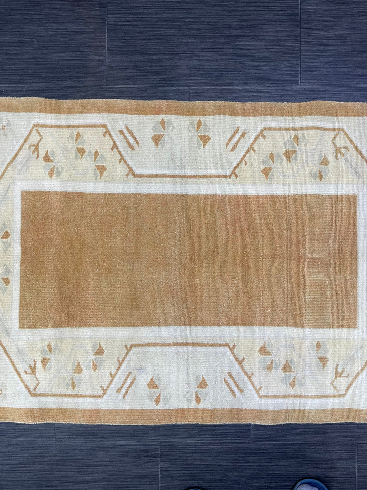 Brown Turkish Oushak Rug 2' 8" x 4' 3" Hand-Knotted | No. WR50953