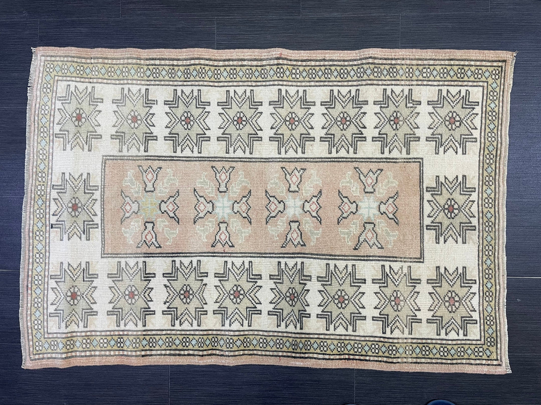 Beige Turkish Oushak Rug 2' 10" x 4' 3" Hand-Knotted view 9