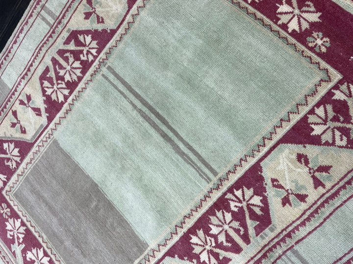 Brown Turkish Oushak Rug 3' 11" x 4' 11" Hand-Knotted | No. WR20533