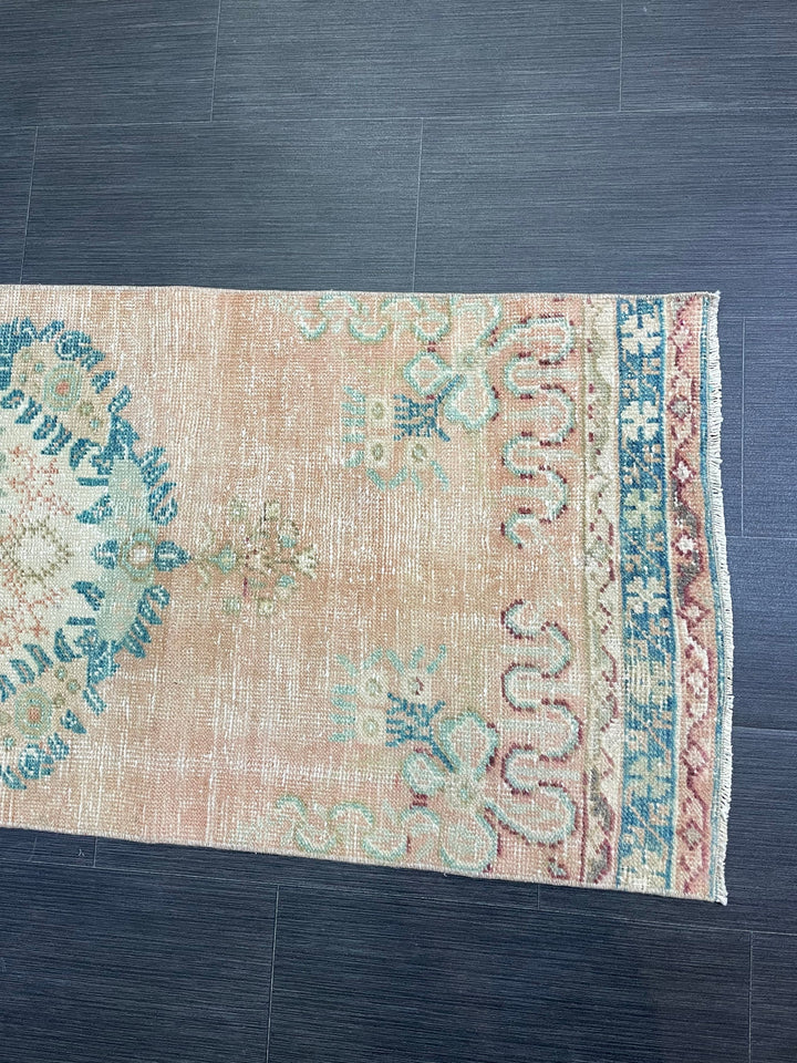 Beige Turkish Runner Rug 2' 1" x 6' 9" Hand-Knotted view 9