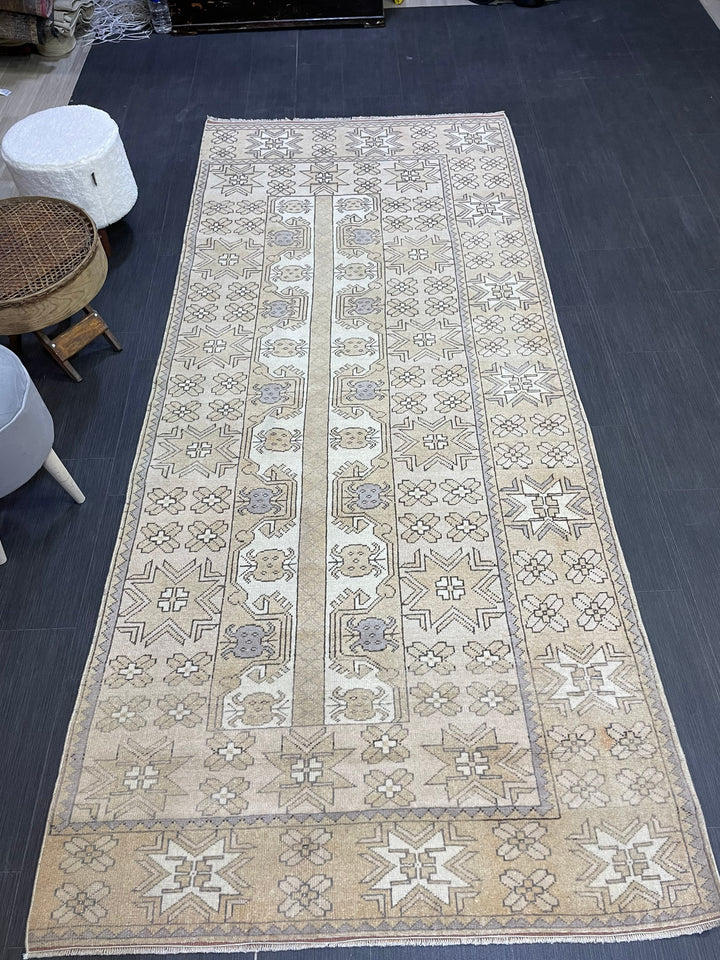 Pink Turkish Oushak Rug 4' x 9' 4" Hand-Knotted view 9