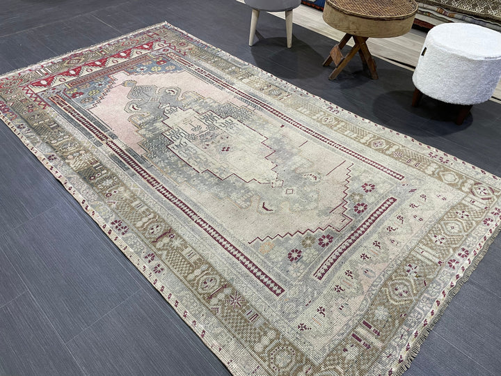 Rust Turkish Oushak Rug 4' 3" x 7' 6" Hand-Knotted