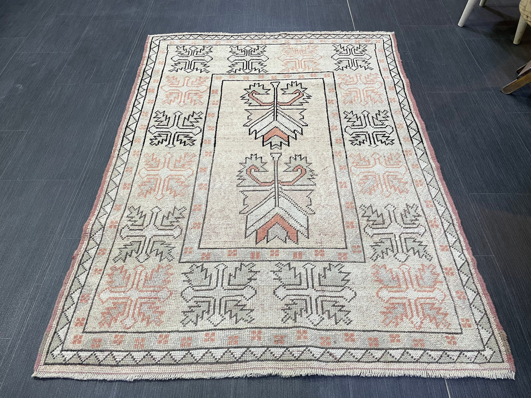 Rust Oushak Rug 3' 5" x 4' 9" - No. WR66243