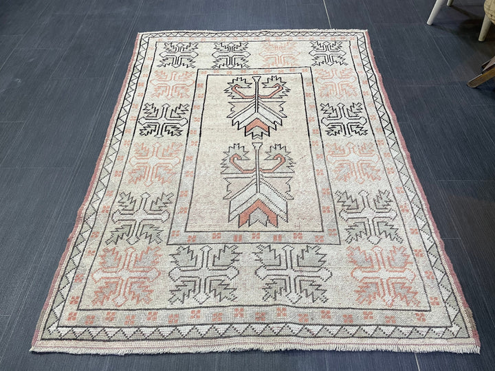 Rust Oushak Rug 3' 5" x 4' 9" - No. WR66243
