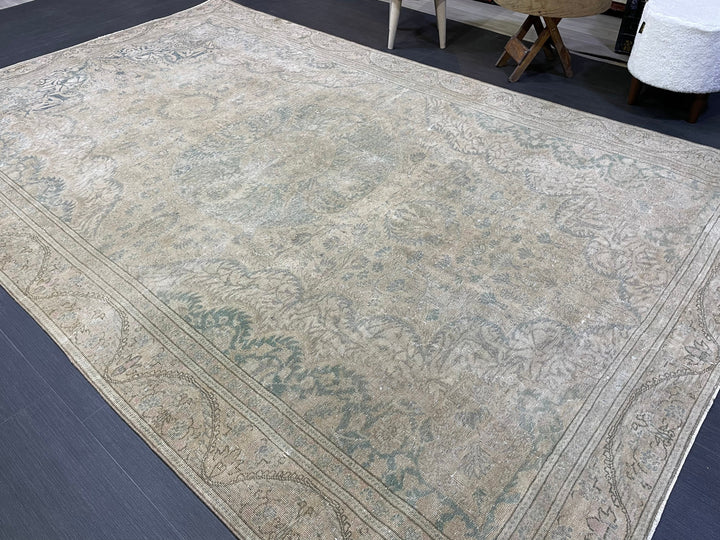Rust Turkish Oushak Rug 6' 1" x 9' 6" Hand-Knotted