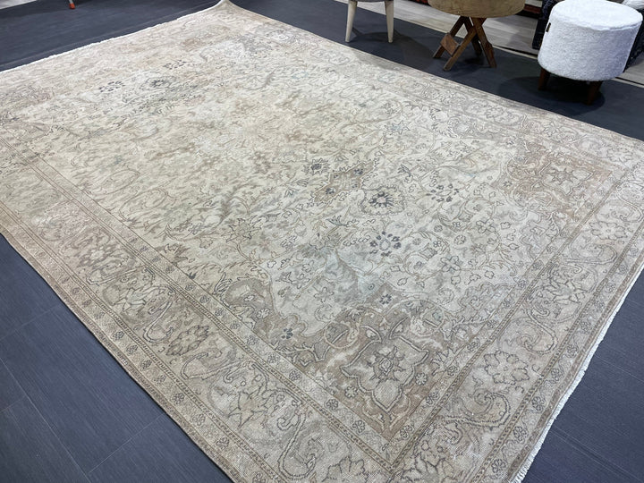 Rust Turkish Oushak Rug 6' 4" x 9' 3" Hand-Knotted