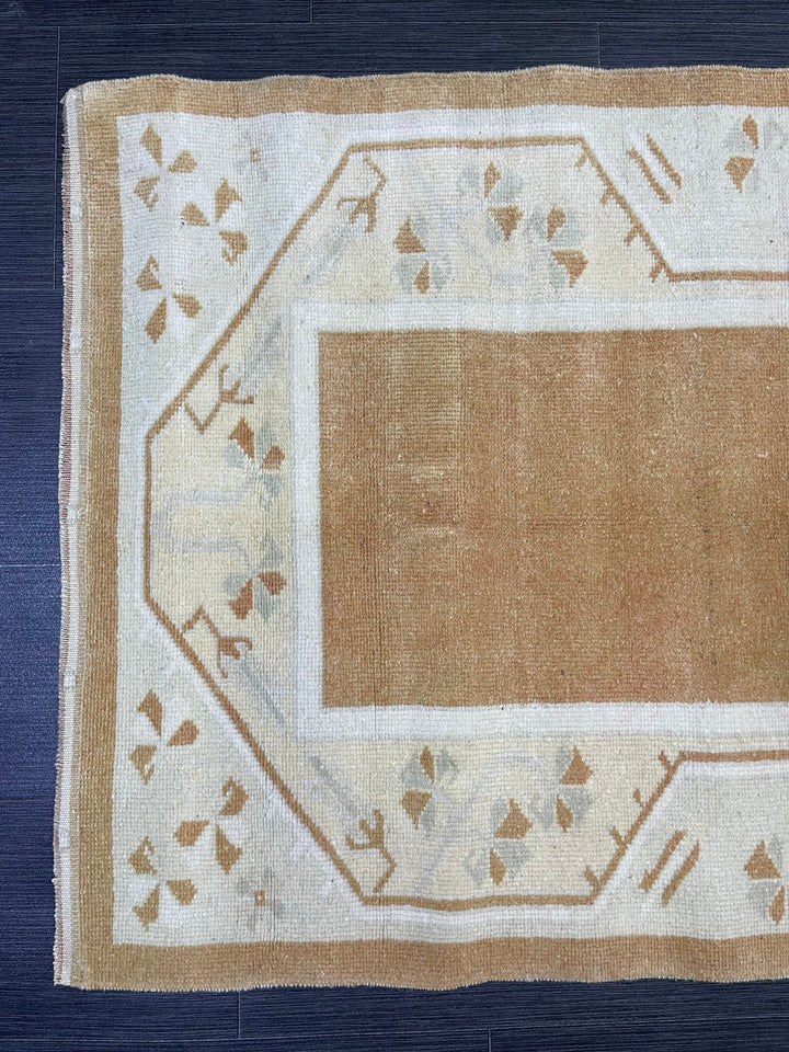Brown Turkish Oushak Rug 2' 8" x 4' 3" Hand-Knotted | No. WR50953