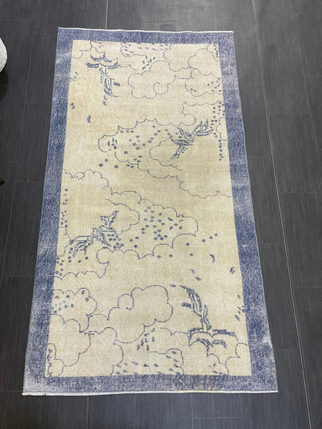 Rust Turkish Oushak Rug 3' 9" x 6' 9" Hand-Knotted close-up