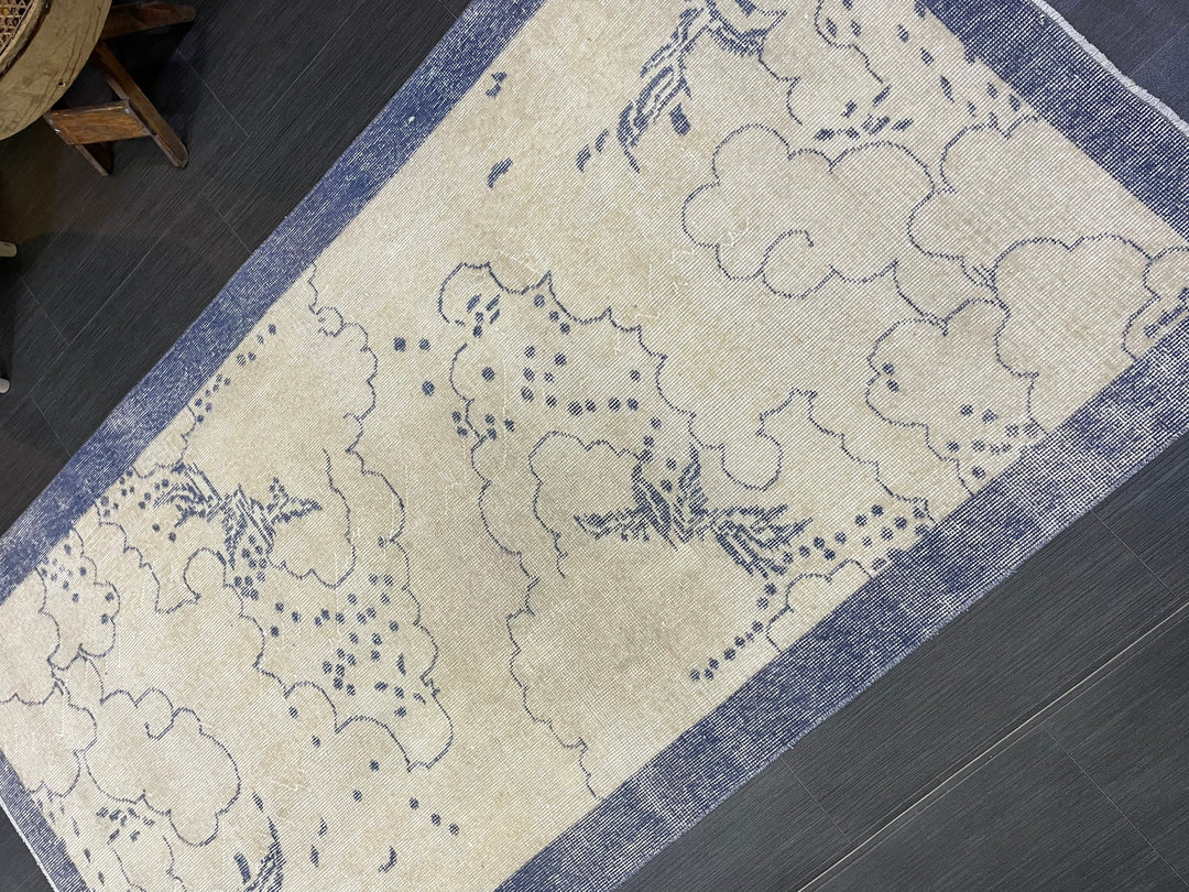 Rust Turkish Oushak Rug 3' 9" x 6' 9" Hand-Knotted border